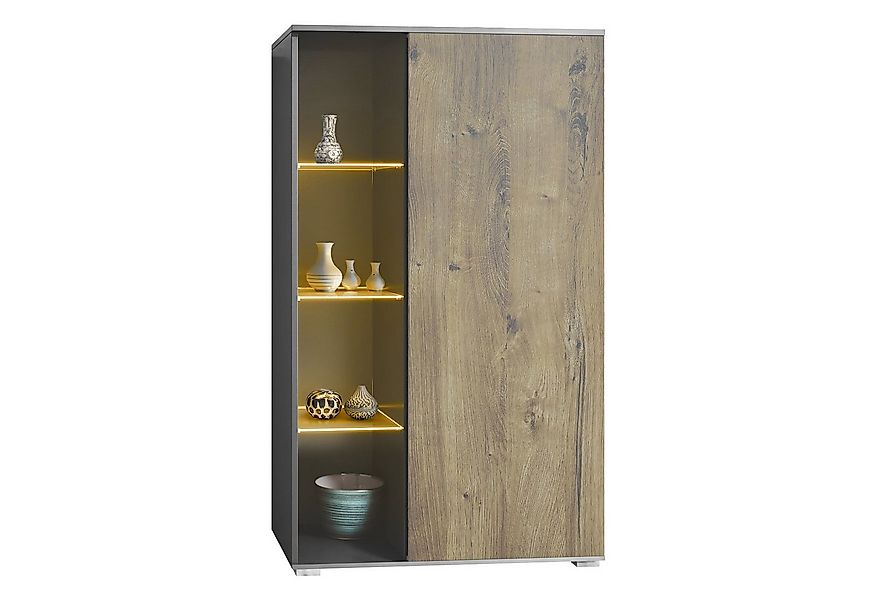 Vladon Standvitrine Davos (Standvitrine, mit 3 Glasböden und 8 Fächer inkl. günstig online kaufen