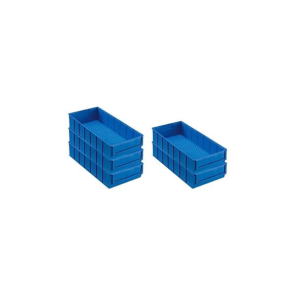PROREGAL SparSet 5x Blaue Industriebox 400 B HxBxT 8,1 x 18,3 x 40 cm 4,7 L günstig online kaufen