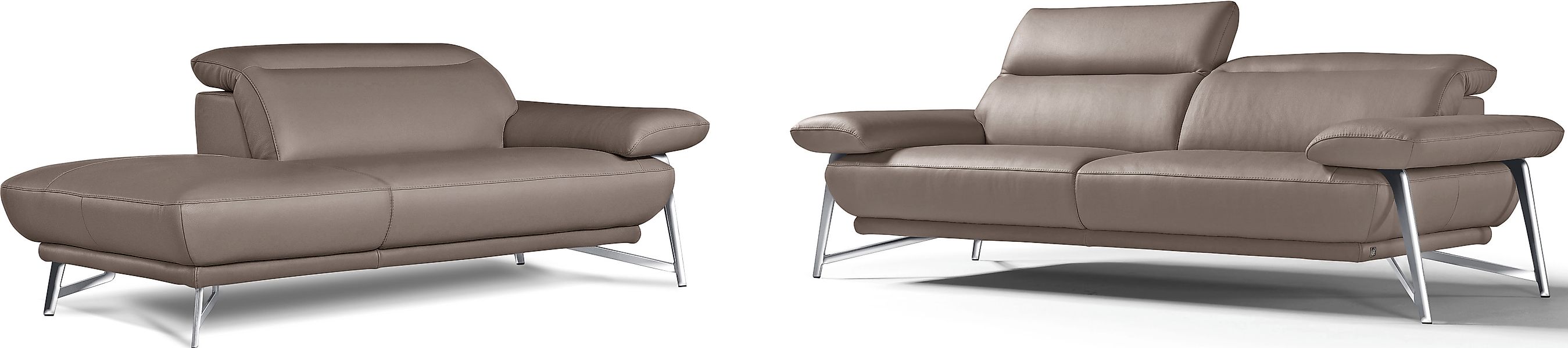 Egoitaliano Sofa »Anais, erstklassiger Sitzkomfort, Fußfarbe chrom« Set, Ko günstig online kaufen