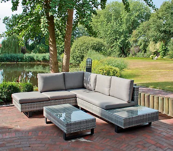 Garden Pleasure Gartenlounge-Set », Lounge-Eckgruppe »CADIZ«« 3 tlg. tlg. 2 günstig online kaufen