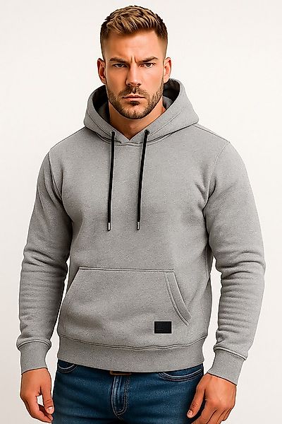 RMK Kapuzenpullover Invernizo Basic Einfarbig Herren Winter Pullover Sweatj günstig online kaufen