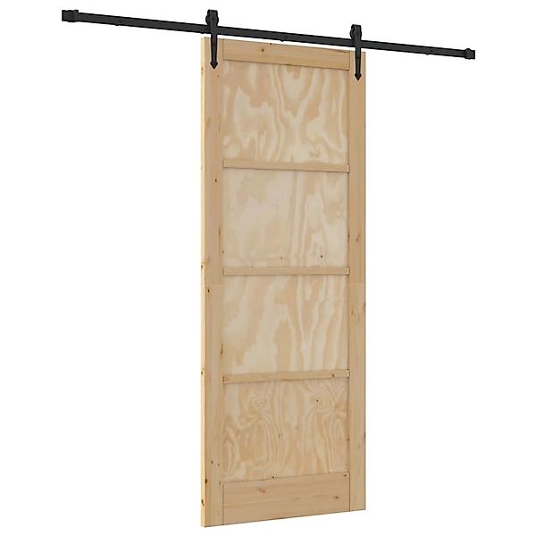 vidaXL Schiebetür ORKDAL Braun 83 x 211 cm Massivholz Kiefer 3333814 günstig online kaufen