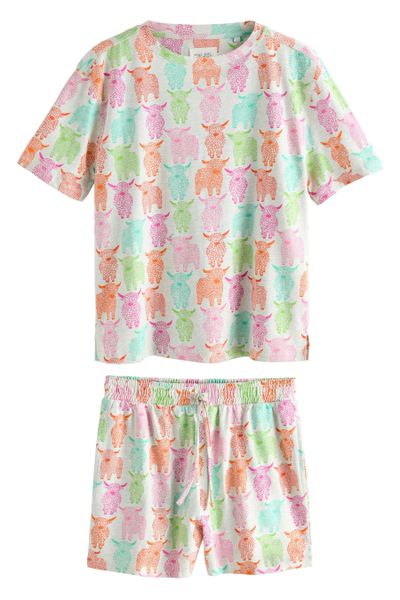 Next Pyjama Kurzarm-Schlafanzug, Hochlandrind Hamish (2 günstig online kaufen