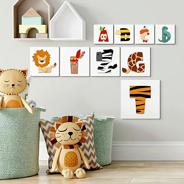 Wall-Art Holzbild »Lernbuchstaben Kinderzimmer 20cm«, M, (1 St.), HDF Türsc günstig online kaufen