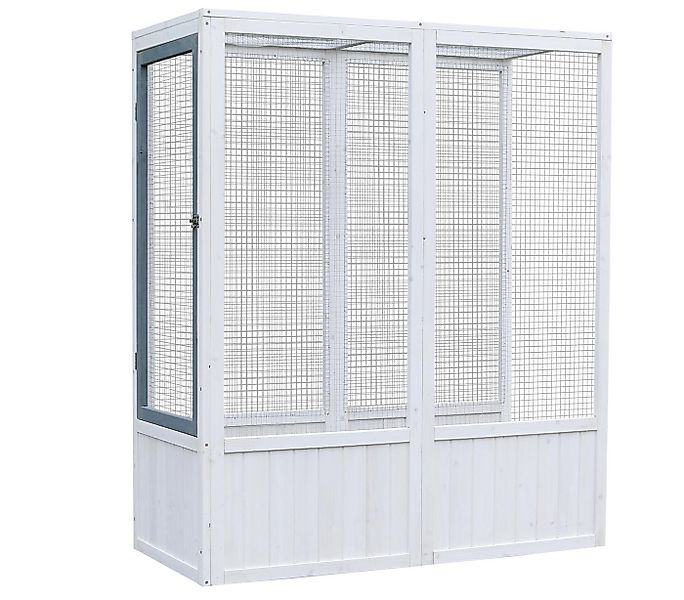 BruKa Vogelhaus Vogelvoliere OUTLET CHICO Auslauf Voliere Käfig Holz Vogel günstig online kaufen