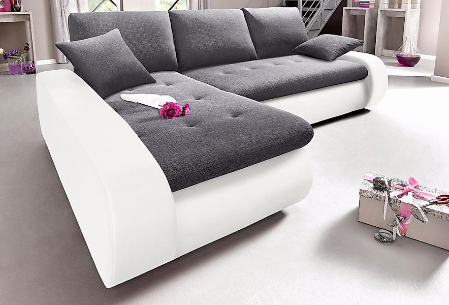 TRENDMANUFAKTUR Ecksofa "Indie, modern und bequem, Materialmix, OTTOs Choic günstig online kaufen