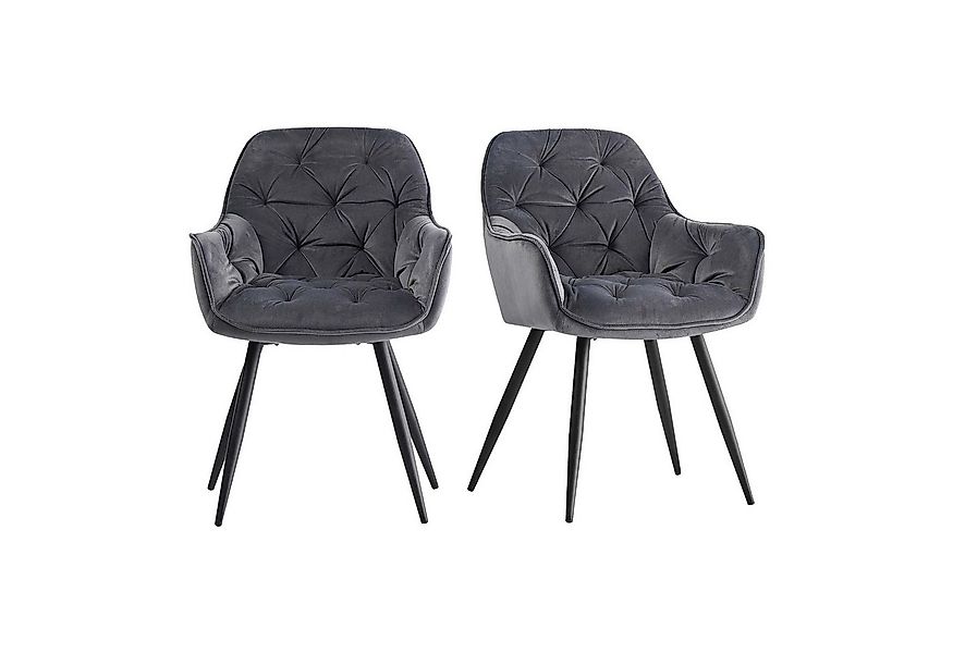 JYMTOM Esszimmerstuhl mit dickem Samtstoff gepolsterter Sitz, Armlehnen und günstig online kaufen