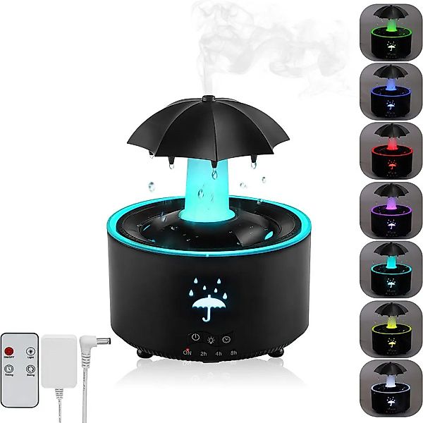 Welikera Luftbefeuchter Rotierender LED Regenschirm-Luftbefeuchter Aromathe günstig online kaufen