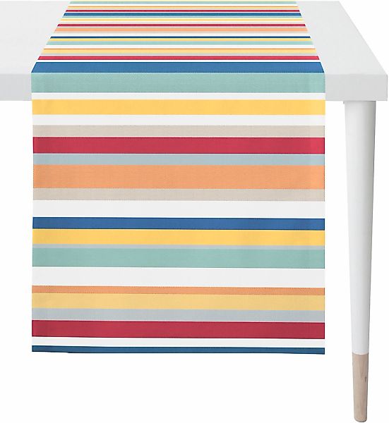 APELT Tischläufer "3901 OUTDOOR, Sommerdeko, Sommer" Digitaldruck, in Strei günstig online kaufen