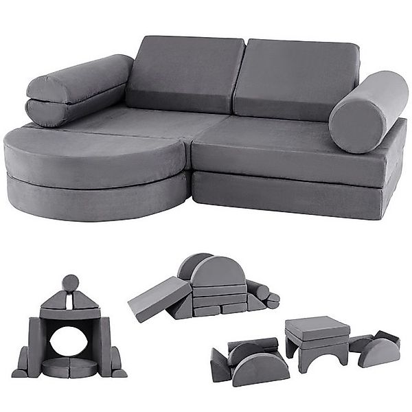COSTWAY Kindersofa, 13 Teile, Modulares Spielsofa günstig online kaufen