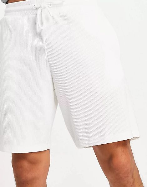ASOS DESIGN – Oversize-Shorts aus anschmiegsamem, geripptem Stoff, Kombitei günstig online kaufen