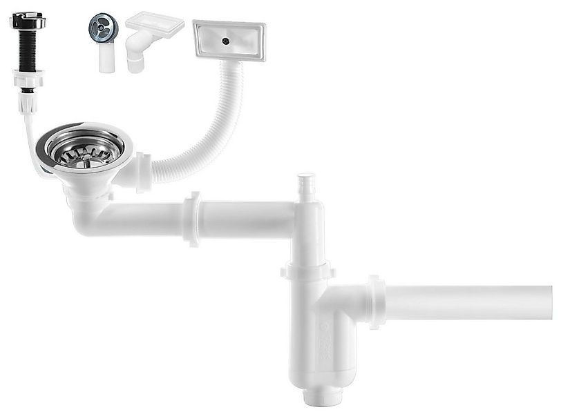 manestein Ablaufgarnitur Ablaufgarnitur, Küchenspülenablauf-Set, Siphon Aut günstig online kaufen