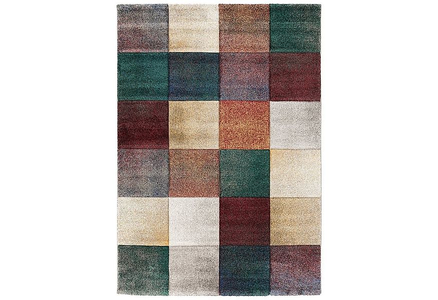 Pergamon Designteppich Designer Teppich Maui Rost Karo, Rechteckig, Höhe: 1 günstig online kaufen