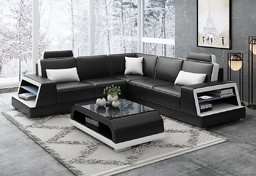 JVmoebel Ecksofa Ecksofa Ledersofa Polster Wohnlandschaft Couch Sofa, Made günstig online kaufen