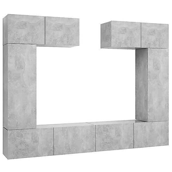 vidaXL TV-Schrank 6-tlg. TV-Schrank-Set Betongrau Holzwerkstoff günstig online kaufen