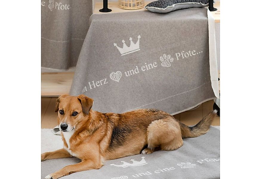 DAVID FUSSENEGGER Tierdecke Hundedecke 'ein Herz und eine Pfote' günstig online kaufen
