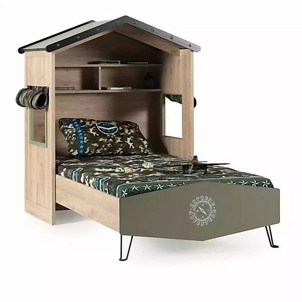 JVmoebel Bett Design Bett Holz Grün Jungen Kindermöbel Kinderbett Modern (1 günstig online kaufen