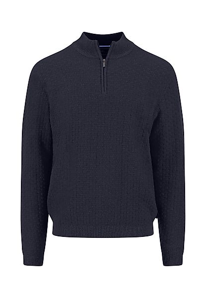 FYNCH-HATTON Strickpullover Zip Troyer, structure navy günstig online kaufen