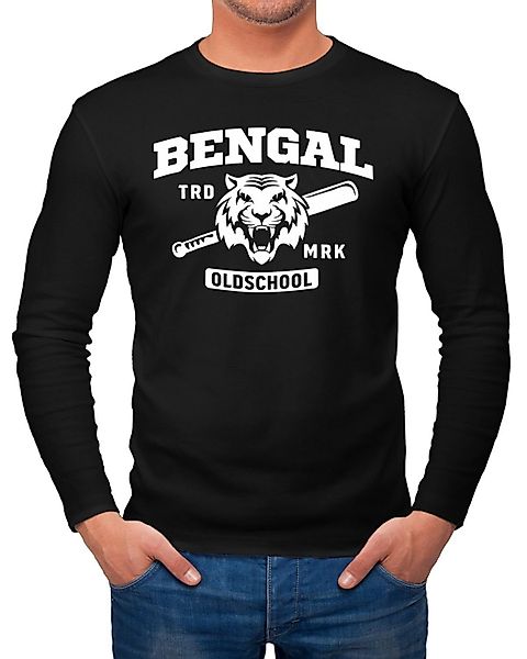 Neverless Longsleeve Herren Longsleeve Bengal Tiger günstig online kaufen