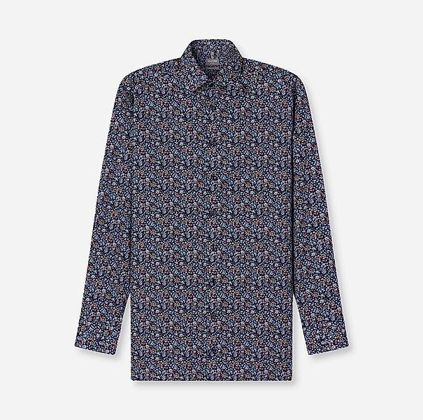 OLYMP Langarmhemd Luxor gemustert, Businesshemd, comfort fit, New-Kentkrage günstig online kaufen