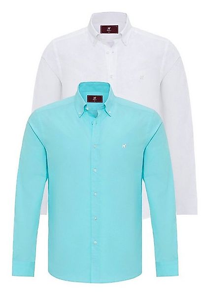 Williot  Hemdbluse 2 Pack Regular Fit Button-Down Collar Shirt günstig online kaufen