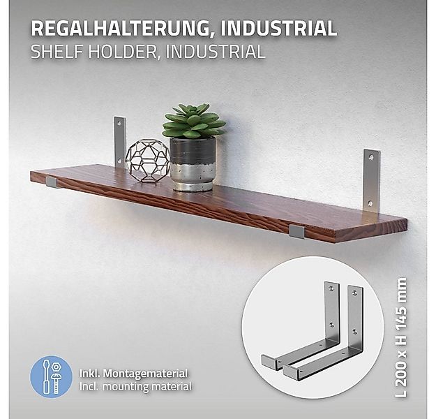 ML-DESIGN Wandregalhalter Regalhalterung L-Form aus Metall, Regalwinkel für günstig online kaufen