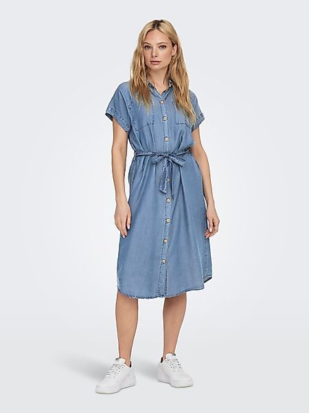 ONLY Jeanskleid "ONLPEMA – Jeanskleid mit Knopfleiste und Brusttaschen" Bru günstig online kaufen