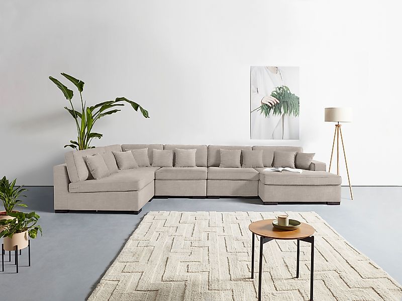Home affaire Wohnlandschaft Skara U-Form, Lounge-Sofa günstig online kaufen