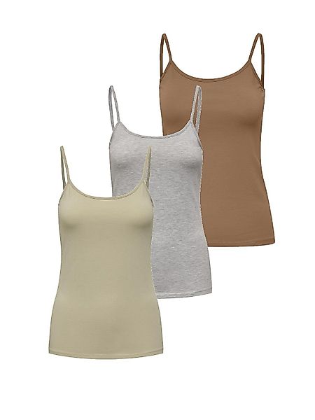 ONLY Spaghettitop Only Damen 3er-Pack Basic günstig online kaufen