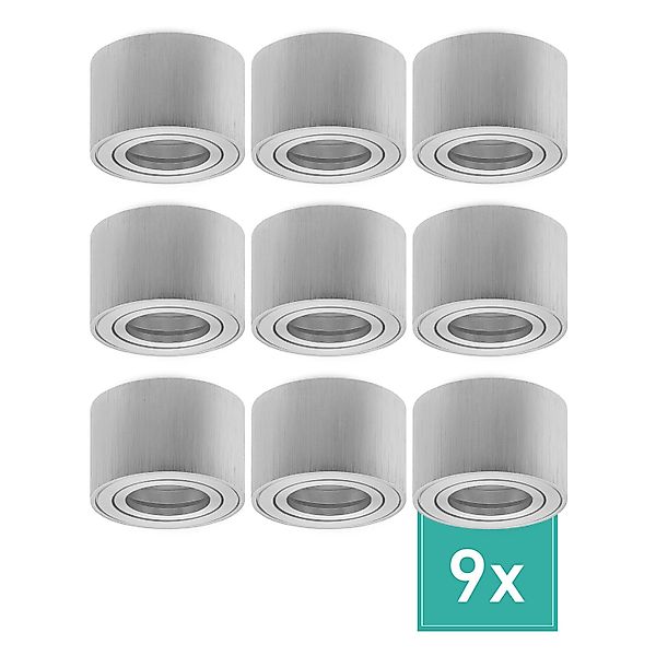 Oktaplex 9er Set Spots Modern Lile S für LED-Module Deckenstrahler Spotrahm günstig online kaufen