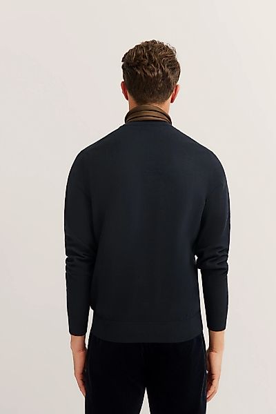 bugatti Rundhalspullover "Regular Fit" aus Baumwolle-Kaschmir-Mix günstig online kaufen