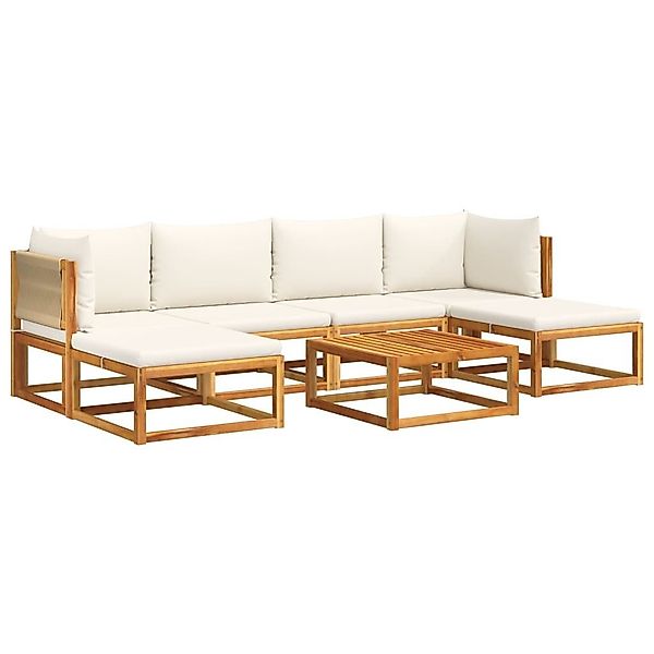 vidaXL Loungesofa 7-tlg. Gartensofa-Set mit Kissen günstig online kaufen