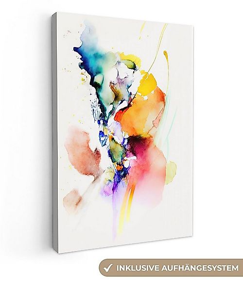 OneMillionCanvasses® Leinwandbild Aquarell - Regenbogen - Abstrakt - Kunst, günstig online kaufen