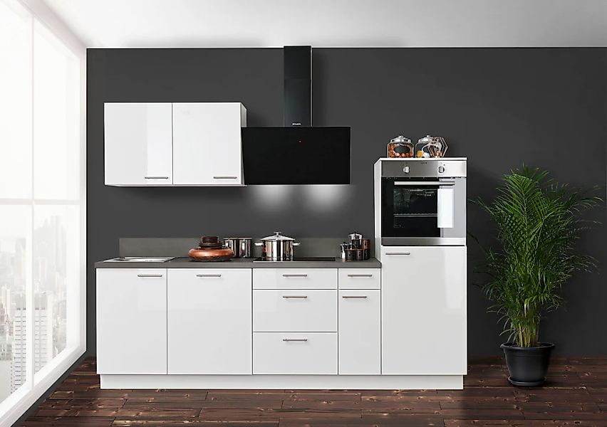 KOCHSTATION Küchenzeile »KS-Scafa, vormontiert, mit höhenverstellbaren Füße günstig online kaufen