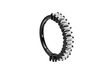 PIERCINGLINE Nasenpiercing Chirurgenstahl Segmentring Clicker EINGEFASSTE günstig online kaufen