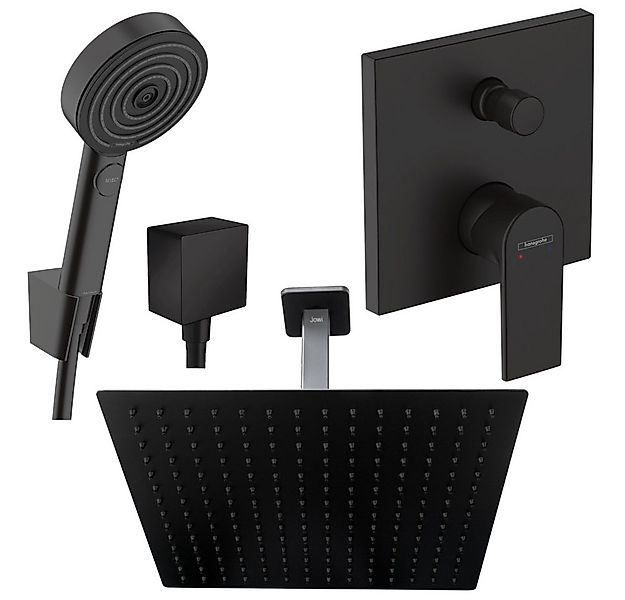 Hansgrohe und Jowi Duscharmatur Duscharmatur Vernis Schwarz Unterputz Kopfb günstig online kaufen