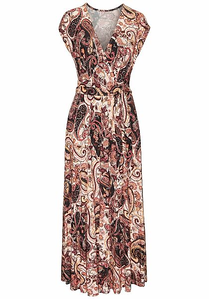 Vivance Maxikleid mit Bindegürtel, Eingrifftaschen mit Alloverdruck, Sommer günstig online kaufen