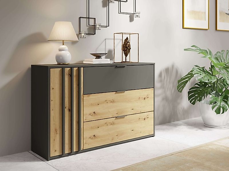 Home affaire Kommode »Kommode Loreto mit 3 Schubladen und eine Tür, B/T/H 1 günstig online kaufen