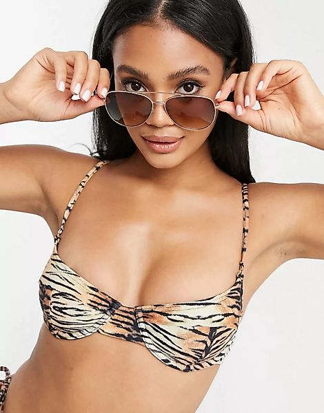 South Beach – Mix and Match – Bikinioberteil mit Bügel und Leopardenmuster- günstig online kaufen