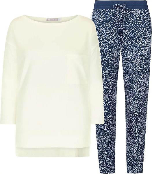 Mey Capri-Pyjama, (Set, 2 tlg.), mit gemusterter Hose und schlichtem Oberte günstig online kaufen
