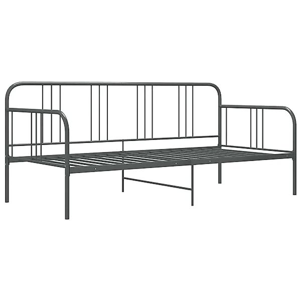 vidaXL Schlafsofa Bettgestell Grau Metall 90x200 cm650959 günstig online kaufen