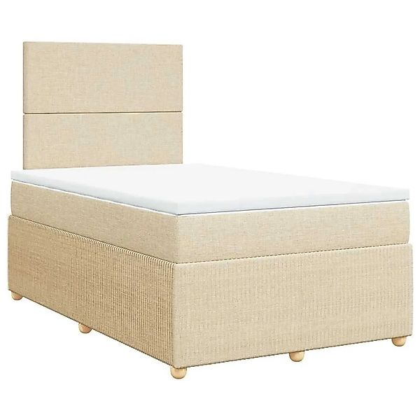 vidaXL Boxspringbett mit Matratze Creme 120x190 cm Stoff 3291993 günstig online kaufen