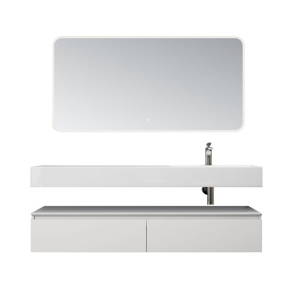 doporro Badmöbel-Set Waschtisch mit Unterschrank 150cm günstig online kaufen