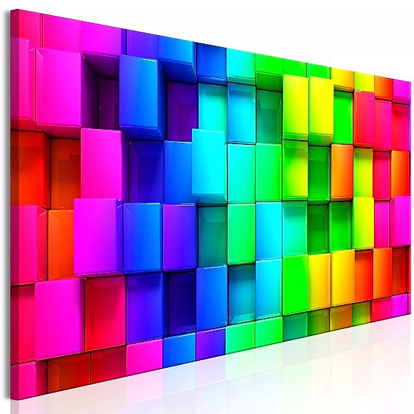 Wandbild - Colourful Cubes (1 Part) Narrow günstig online kaufen