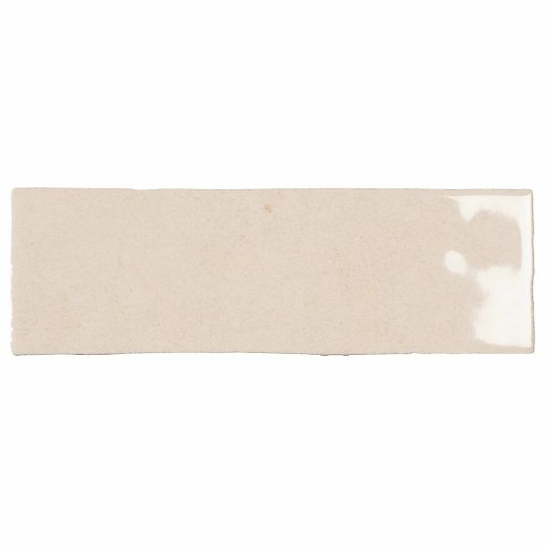 Wandfliese Nolita Steingut 6,5 cm x 20 cm Beige Glasiert Glänzend günstig online kaufen