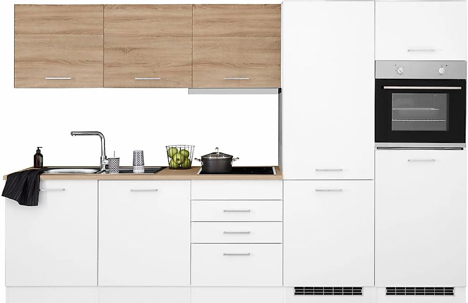 KOCHSTATION Küchenzeile "KS-Visby" mit E-Geräten, Breite 300 cm inkl. Kühl/ günstig online kaufen