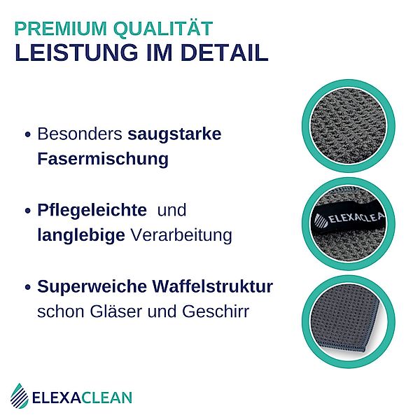 ELEXACLEAN Geschirrtuch Mikrofaser Küchentücher, (Set, 6-tlg., günstig online kaufen