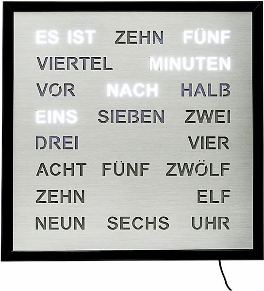 AMS Wanduhr (Quarzuhr, Digitaluhr, Wohnzimmer, Esszimmer, günstig online kaufen