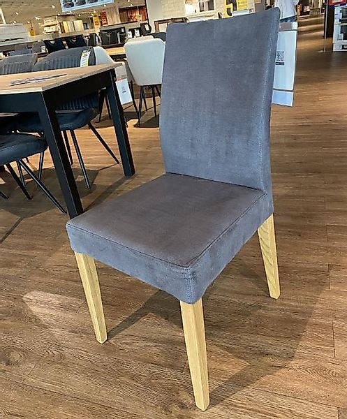 Polsterstuhl STRESA 1 Stück Dunkelgrau / Eiche natur lackiert günstig online kaufen