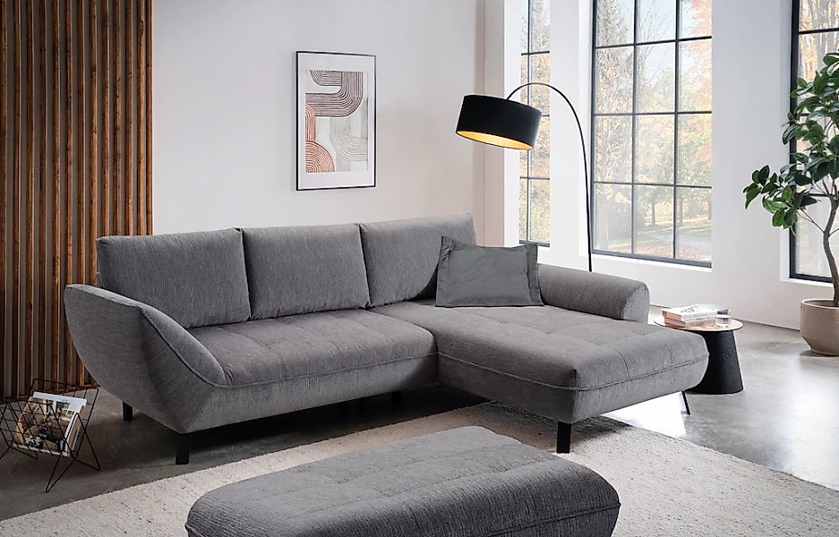 exxpo - sofa fashion Ecksofa "Bellini, Materialmix oder komplett Struktur, günstig online kaufen